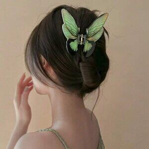 Hair Clips Shark Tooth Hair Claw For Fresh Look Butterfly Casual Party Acrylic